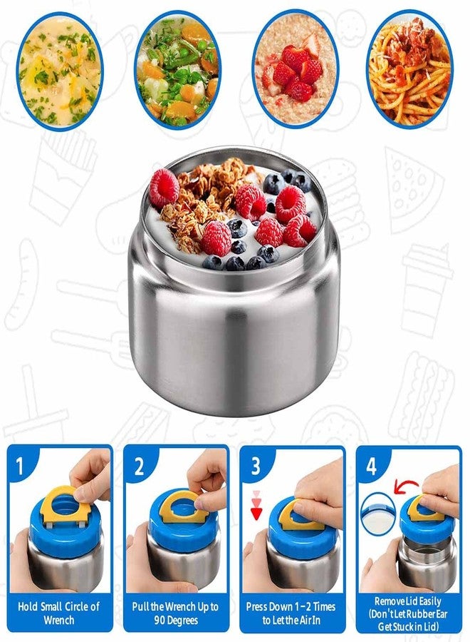 MAISON HUIS 8oz Soup Thermo Wide Mouth Vacuum Insulated Stainless Steel Food Jar, Leak Proof for Hot&Cold Food Kids Lunch Container for School Travel (Blue) - Image 5
